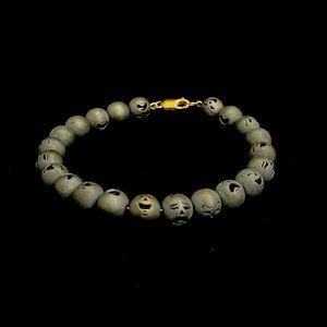 Iceman’s Comedy & tragedy bead bracelet 14k Gold